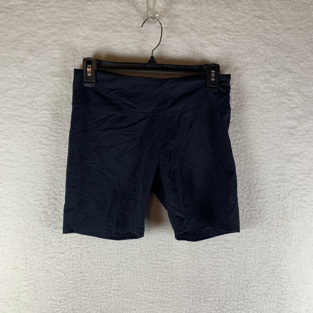 Body Biker Shorts Women's Large Black Cotton Stretch‎ Elastic Waist Pull On 7540